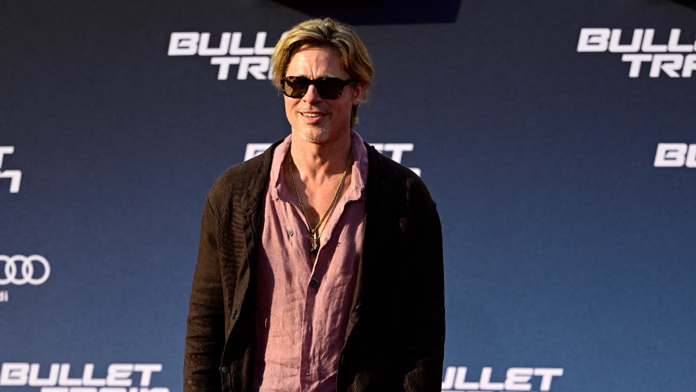Brad Pitt lors de la promotion du film Bullet Train en 2022 à Berlin