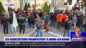 Digne-les-Bains: les agriculteurs manifestent pour dénoncer leurs conditions de travail