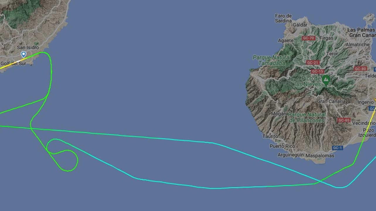 Après deux nouvelles tentatives d'atterrissage à Tenerife, l'avion d'Air France retourne à Gran Canaria