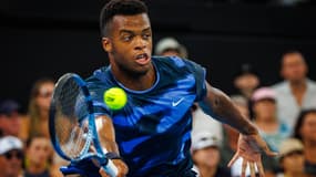 Giovanni Mpetshi Perricard lors de sa victoire face à Nick Kyrgios (7-6, 6-7, 7-6) à l'ATP Brisbane, le 31 décembre 2024