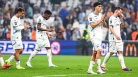 Les joueurs de l'OM après la défaite contre le PSG, le 27 octobre 2024