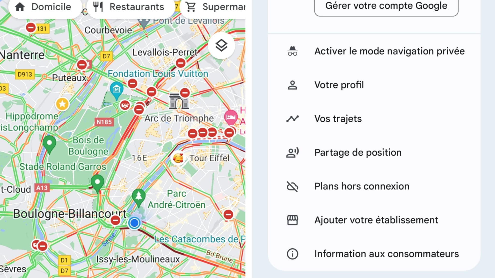 Activer le lecteur de musique sur Google Map