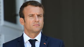 Emmanuel Macron lors d'une conférence de presse à Varna en Bulgarie le 25 août 2017