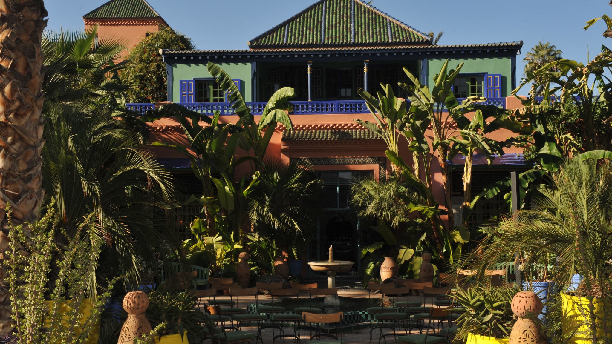 La "Villa Oasis", dans la partie privée du jardin Majorelle, le 25 novembre 2010.