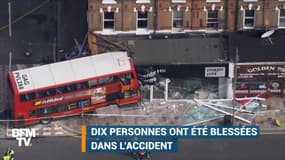 À Londres, un bus à étage finit sa course dans la vitrine d'un magasin