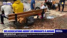 Nice: des associations aident des migrants attendant d'être pris en charge