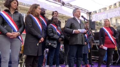 Jean-Luc Mélenchon le 1er mai 2023 à Paris