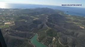 Les images vues du ciel des dégâts causés par les incendies autour de Bormes-les-Mimosas (Var)