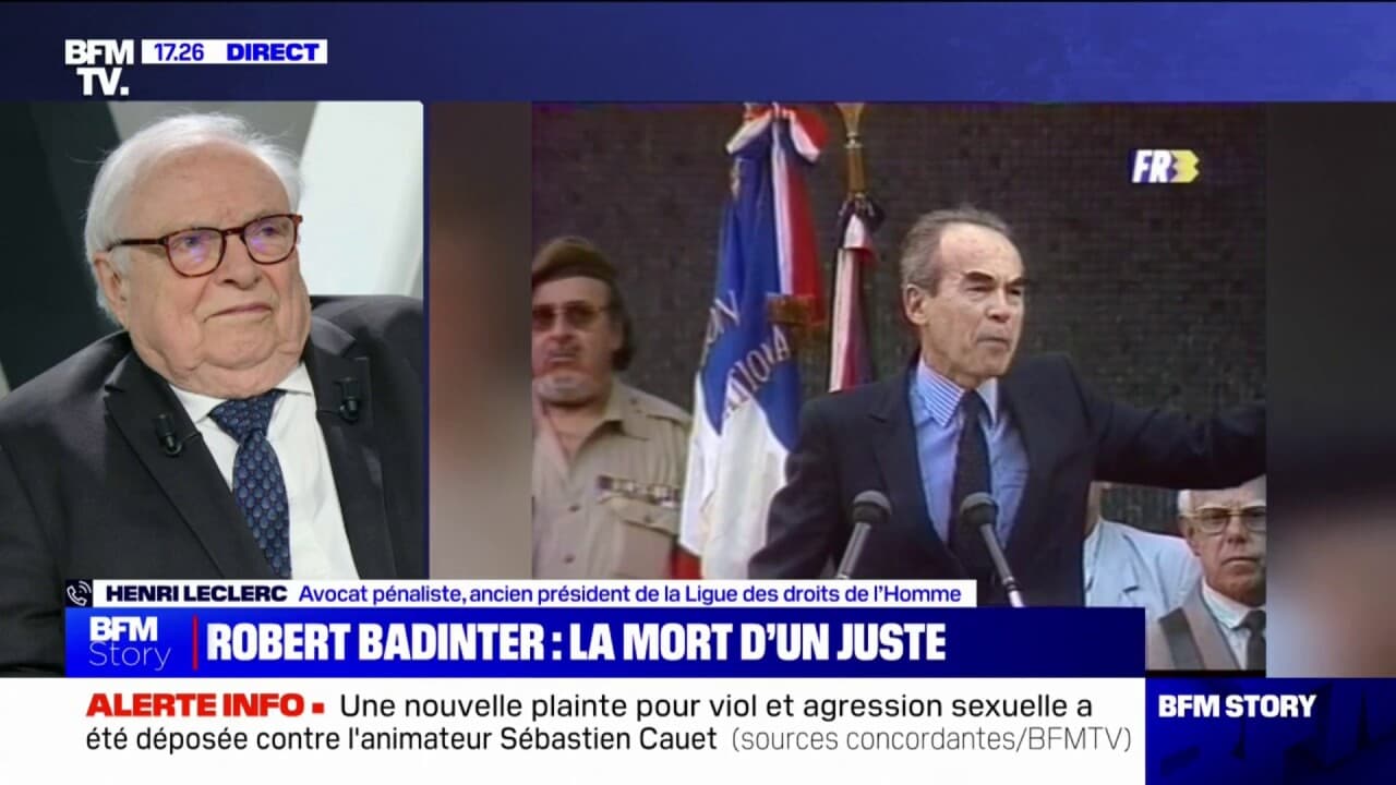 Mort De Robert Badinter: "C'est Une Perte Pour La République", Réagit L ...