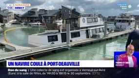 Calvados: un bateau a coulé dans le port de Deauville