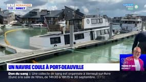 Calvados: un bateau a coulé dans le port de Deauville