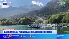 Hautes-Alpes: l'ambiance estivale perdure au plan d'eau de La Roche-de-Rame