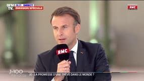 JO de Paris: Emmanuel Macron affirme que Vladimir Poutine "ne peut pas être invité", mais que "les athlètes, sans hymne et sans drapeau pourront concourir" 