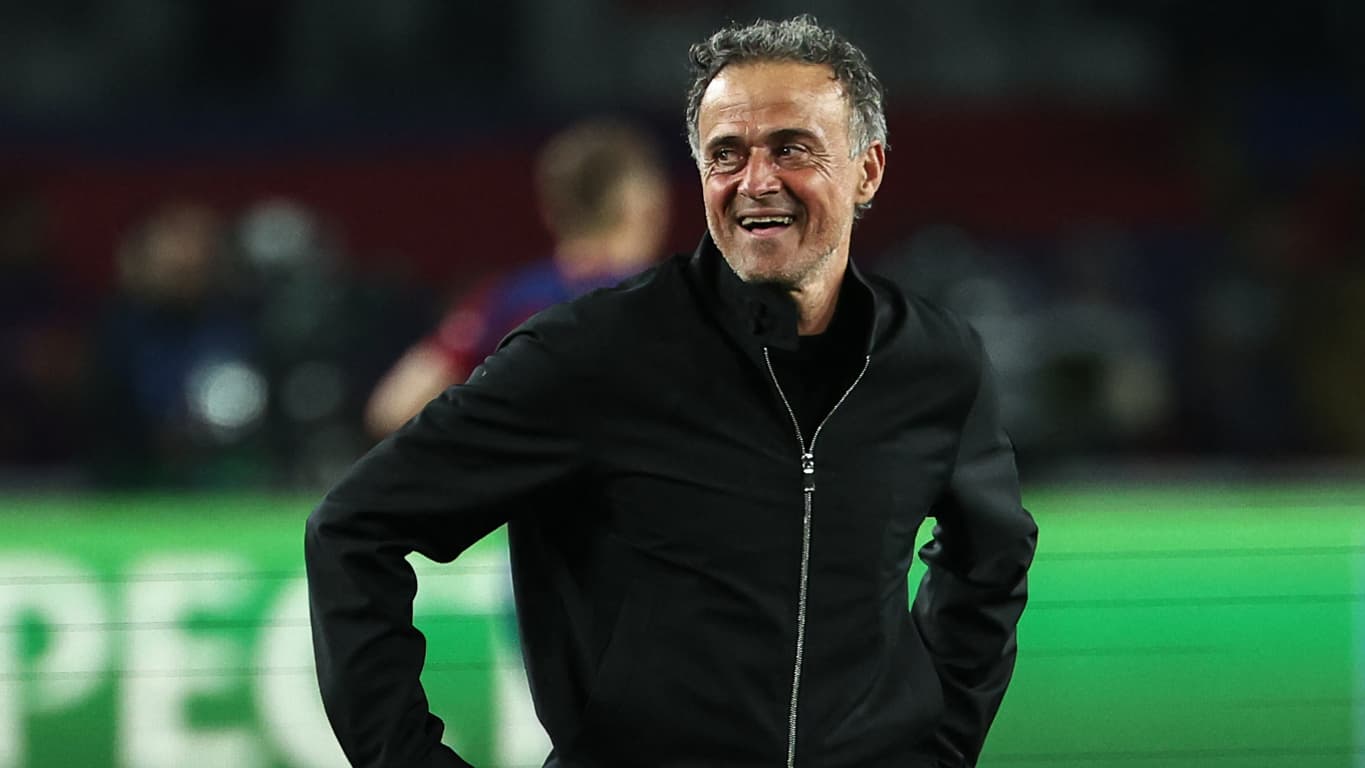 Luis Enrique lors de Barça-PSG, le 16 avril 2024 en Ligue des champions