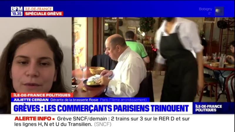 Grève: "une centaine d'annulation" ce jeudi pour cette restauratrice