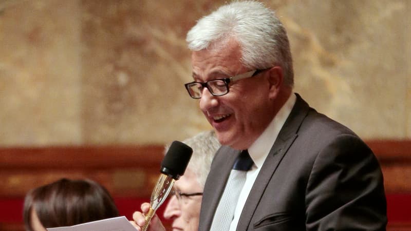 Le député UMP Elie Aboud lors d'une session de questions au gouvernement, le 10 mars 2015.