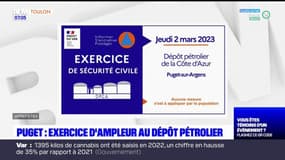 Var: un exercice de sécurité civile au dépôt pétrolier de Puget-sur-Argens