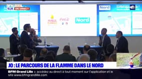Flamme olympique: un relayeur va monter le chevalement du site minier de Wallers-Arenberg