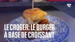 Le croger, un burger à la française à base de croissant