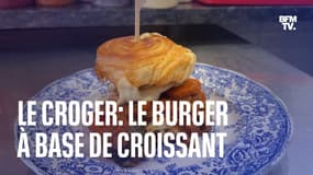 Le croger, un burger à la française à base de croissant