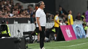 Franck Haise lors du match entre Nice et le Benfica, le 6 août 2025.