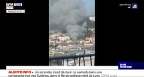 Lyon: incendie dans une carrosserie à Vaise