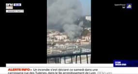 Lyon: incendie dans une carrosserie à Vaise