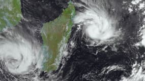 Une image satellite du cyclone Garance, à l'approche de la Réunion, le 26 février 2025.