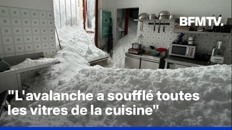 "Ça a soufflé toutes les vitres de la cuisine": une avalanche s'engouffre dans un refuge de montagne