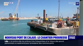 Nouveau port de Calais: le chantier progresse