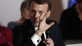 Emmanuel Macron lors d'un discours à la Convention pour le Climat au siège du CESE, le 10 janvier 2020, à Paris (photo d'illustration)