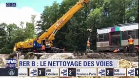 Déraillement du RER B: opération spectaculaire pour relever la dernière rame couchée sur les voies