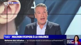 ÉDITO - Emmanuel Macron chahuté sur le terrain: "L'objectif de l'exécutif est de banaliser (...) Un exercice risqué"