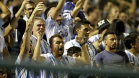 Des supporters argentins lors d'un match de football en février 2020