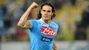 Edinson Cavani avec le SSC Napoli, le 8 mai 2013