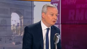 Le ministre de l'Économie Bruno Le Maire sur BFMTV-RMC, le 14 avril 2021.