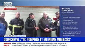 Incendie à Courchevel: "Quatre pompiers ont été légèrement blessés", précise la préfète de Savoie, Vanina Nicoli