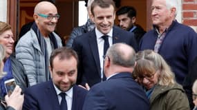 Macron à Gasny, dans l'Eure, le 15 janvier 2019. 