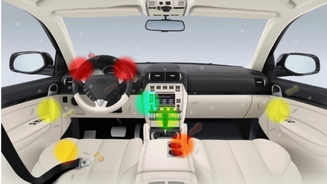 Après le volant, le levier de vitesse est l'une des zones les plus porteuses de germe de l'habitacle. Après le volant, le levier de vitesse est l'une des zones les plus porteuses de germe de l'habitacle.