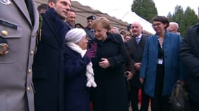 Angela Merkel, lors des commémorations dans la clairière de Rethondes, le 10 novembre 2018.