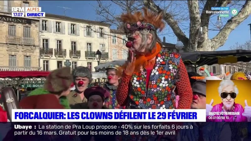 Forcalquier: les clowns ont défilé dans les allées du marché ce jeudi
