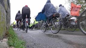 Cop21: 200 zadistes de Notre-Dame-des-Landes à vélo vers Paris