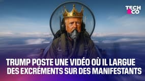 Donald Trump poste une vidéo où il largue des excréments sur des manifestants