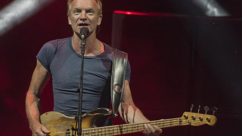 le chanteur britannique Sting, en concert à Monterrey, au Mexique, en mai 2017.