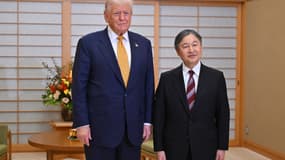 Le président américain Donald Trump rencontre l'empereur du Japon Naruhito au palais impérial de Tokyo le 27 octobre 2025.