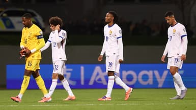 Les joueurs de l'équipe de France en Islande le 13 octobre 2025
