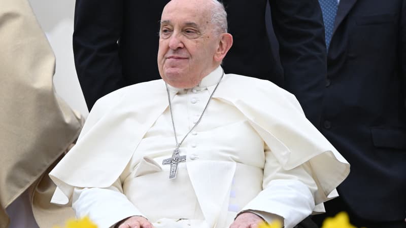 Le pape François lors des célébrations de Pâques le 31 mars 2024.