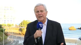 Le Maire de Biarritz Michel Veunac sur BFMTV le 16 août. 
