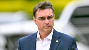 Flavio Bolsonaro, le fils de Jair Bolsonaro, à Brasilia, le 25 novembre 2025.