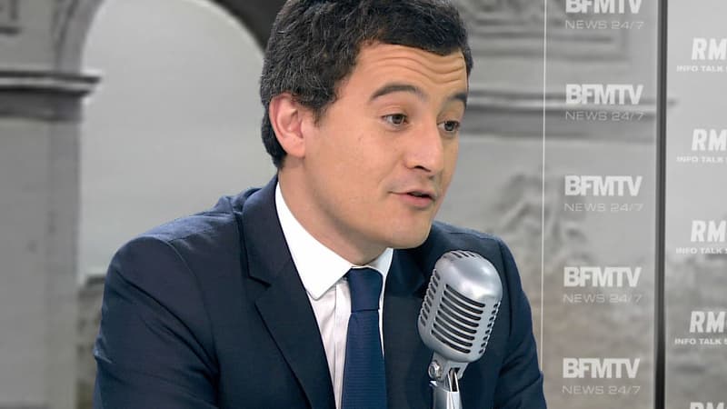 Gérald Darmanin sur le plateau de BFMTV, le 17 novembre 2014.